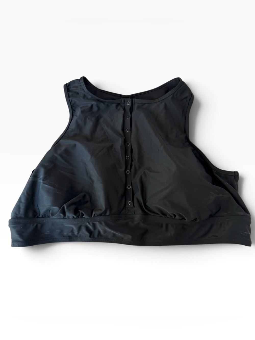 Torrid Black Front Snap High Neck Soft Cup Bikini Top 4X